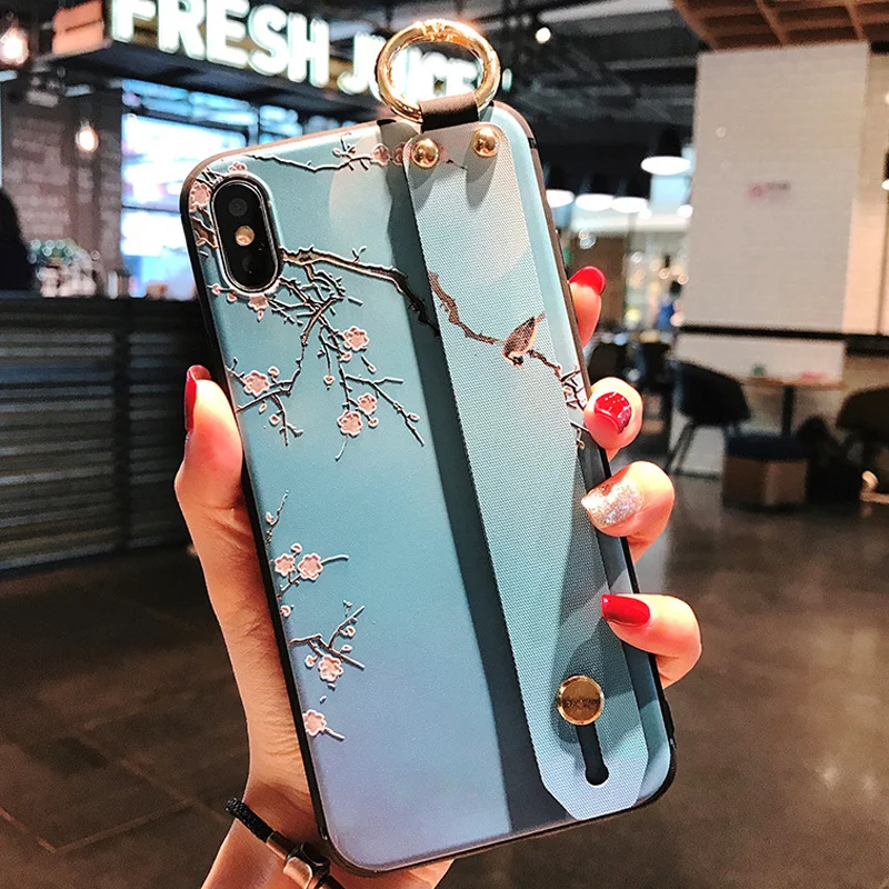 Style 16 Чехол-держатель для телефона для samsung Galaxy Note 10, 8, 9, S8, S9, S10 plus, S10e, мягкий силиконовый ремешок на запястье, поддерживающий чехол, задняя крышка - Цвет: Style 16