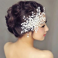 women 2019 new arrival hairwear pearl jewelry bridal hair combs hairpin tiara wedding hair accessories for brides wedding