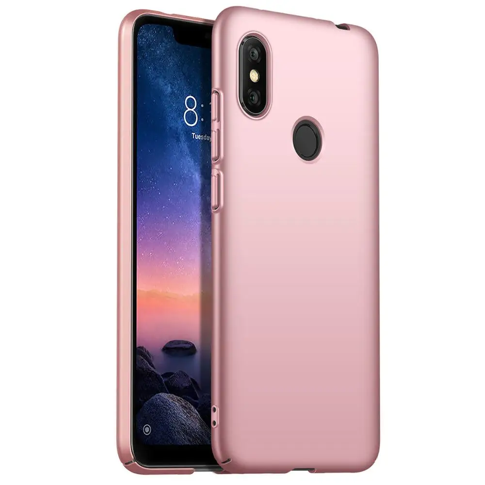 Роскошный чехол для ПК Xiaomi Redmi Note 6 pro 6,26 дюймов Nicotd жесткая матовая поверхность из поликарбоната задняя крышка чехол для телефона Чехлы для xiomi Redmi Note 6pro - Цвет: Pink