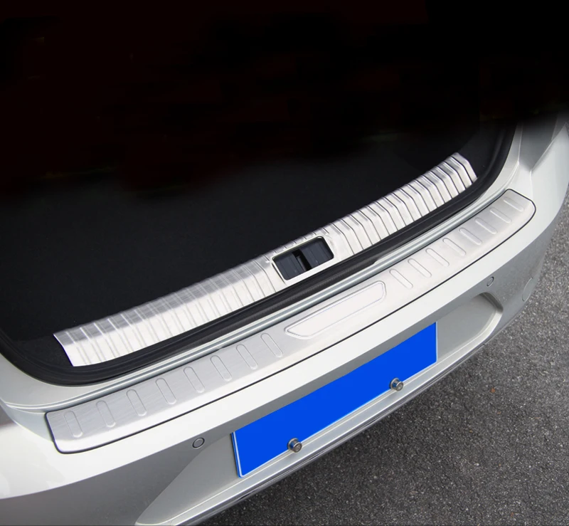 For Volkswagen Passat B8 4-door Sedan 2017-2018 Stainless Inner Outer Rear Guard Bumper Protector Trim Cover 2pcs | Автомобили и