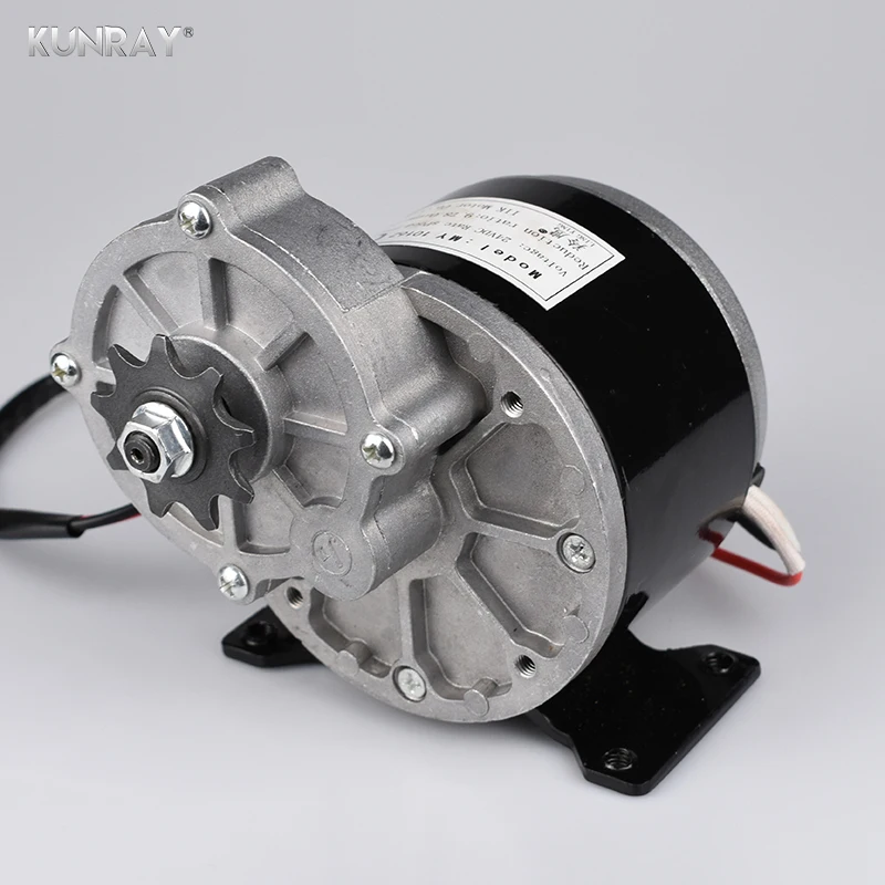 24VDC МОТОР С РЕДУКТОРОМ 250W LINGYING MY1016Z Электрический мотор для велосипеда Brush Kit для конверсии велосипеда Ebike Brushed 2750RPM включен.