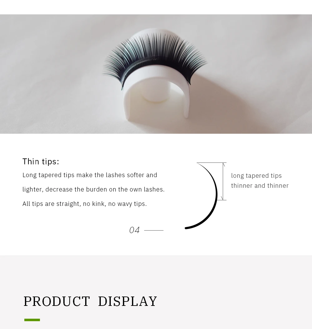 SONG LASHES Накладные ресницы для наращивания мягкие тонкие кончики B, C, CC, D curl All thinkness