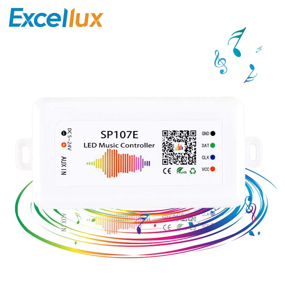 DC5-24V SP107E светодиодный музыкальный пикселей bluetooth-контроллер для WS2812 SK6812 SK9822 RGBW