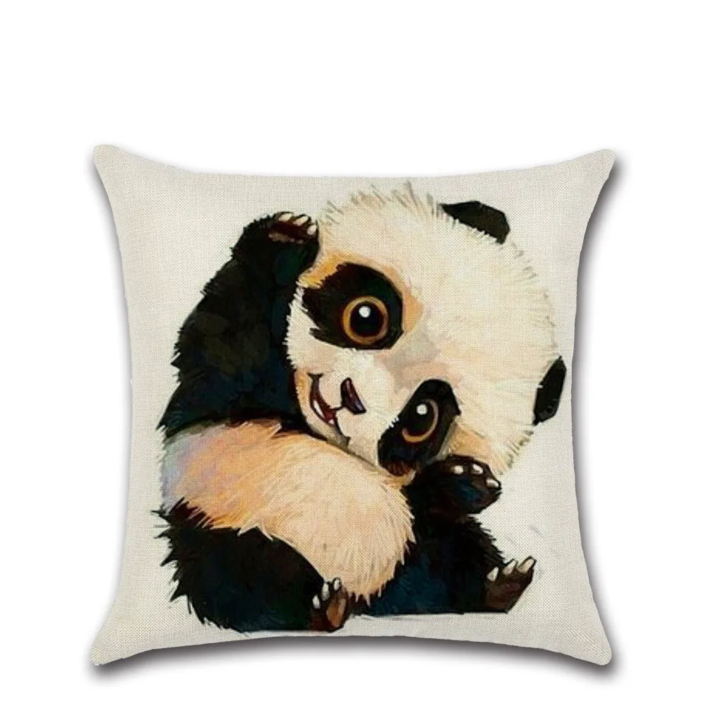 Милая забавная панда Скандинавская диванная подушка хлопковое постельное бельё