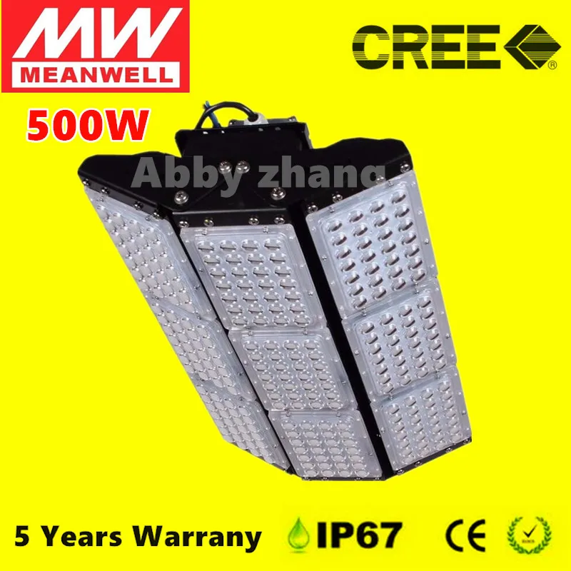 

100W 150W 200W 500W LED Flood Light LED Tunnel Light LED Outdoor Light Floodlights Lamp With Bridgelux 3030Chip Meanewell Driver