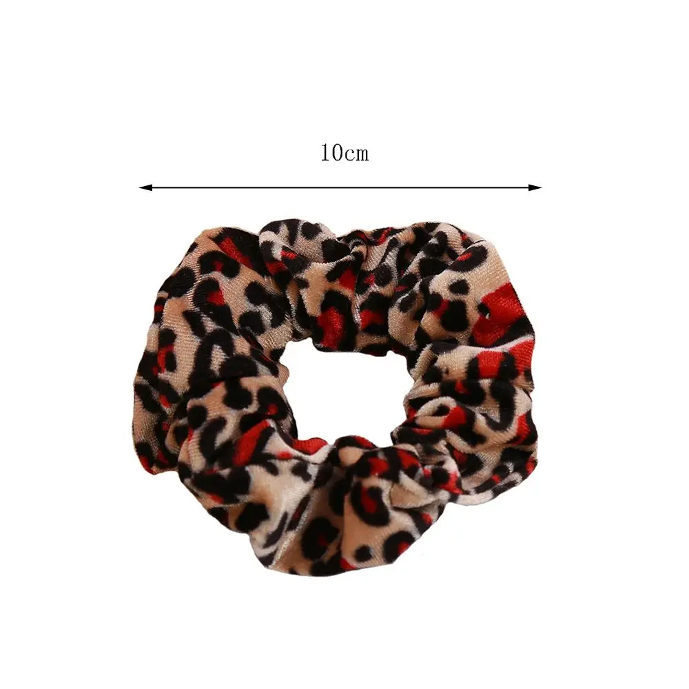 

Fashion Rubber Band Ponytail Holder Rope for Women Leopard Print Elastic Velvet Scrunchie Girls Hair Ring Accessories Headwear