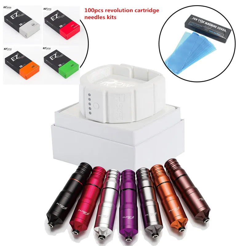 Ручка для тату-машинки EZ Filter V2 с новым блоком питания I и 100 шт. картриджей | Красота