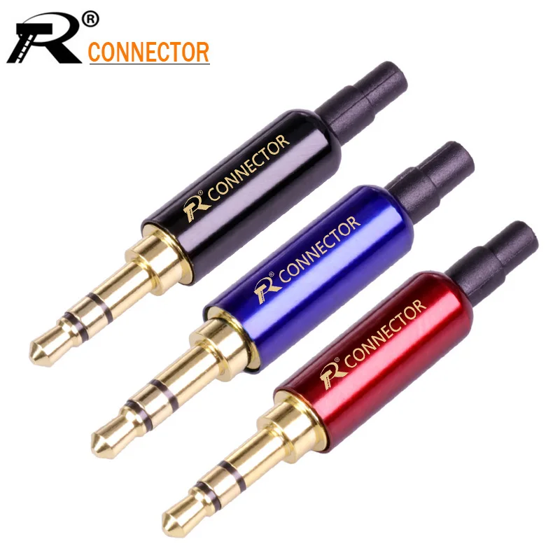 Джек 3 5 мм R разъем полюсный позолоченный стерео Jack DIY адаптер для наушников с
