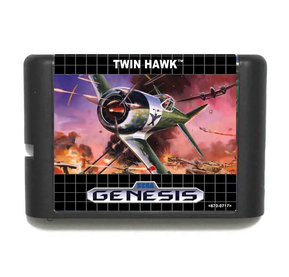 Двойная ястреб 16 бит MD игровая карта для Sega Mega Drive Genesis|twin hawk|16 bitmd game |