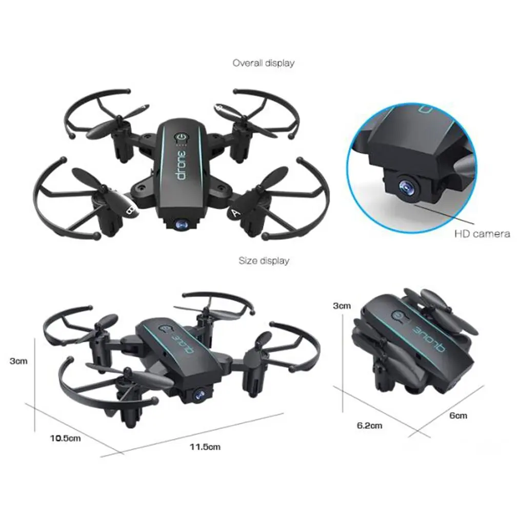 Мини 2,4G Дрон FPV Wifi микро Квадрокоптер с 0.3MP камерой складной рычаг Безголовый режим RC Квадрокоптер высота удерживающий вертолет