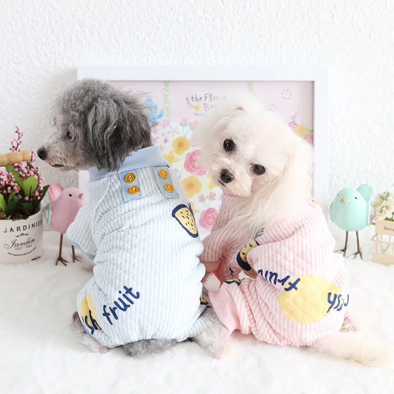 Милый ананас домашних животных кошка собака пижамы комбинезон одежда зима