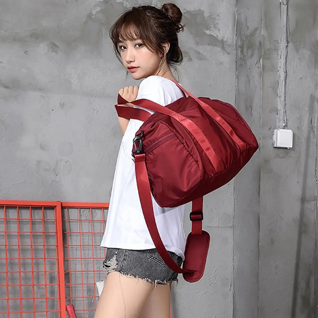 Однотонная сумка с разделителем для сухого и влажного йоги фитнеса Повседневная