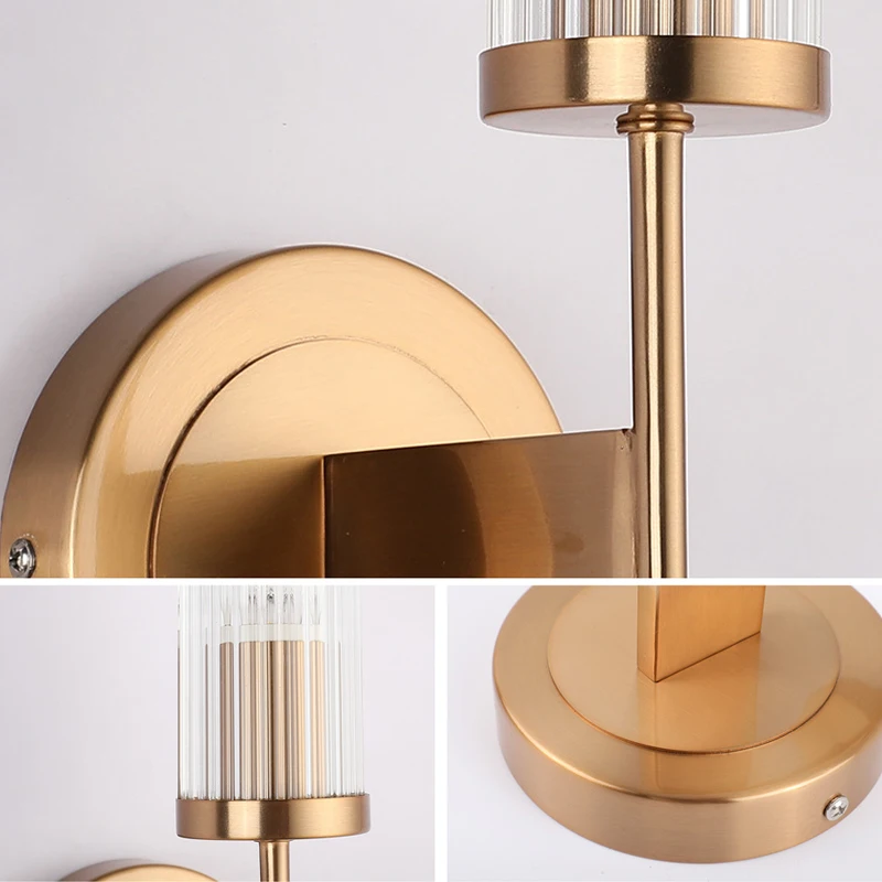 Современный скандинавский винтажный металлический стеклянный настенный светильник E27, промышленное внутреннее освещение, прикроватные лампы, дорожка, лестница, настенный светильник для спальни