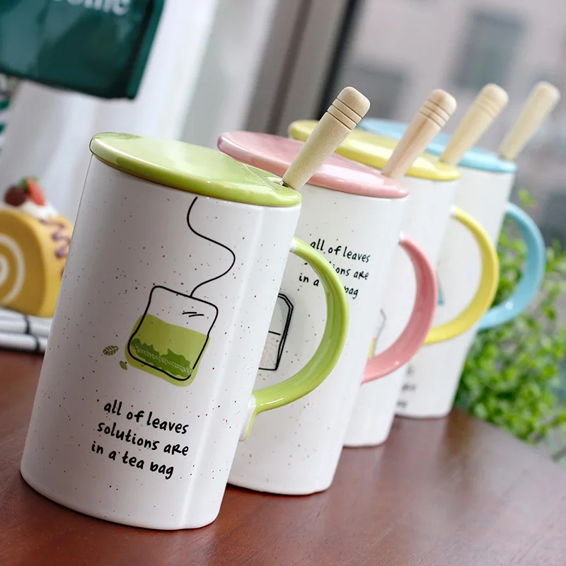 350 мл кружка для кофе с героями мультфильмов креативная Прямая керамическая