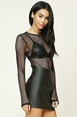 Женская сексуальная сетчатая рубашка с длинным рукавом Повседневная Свободная