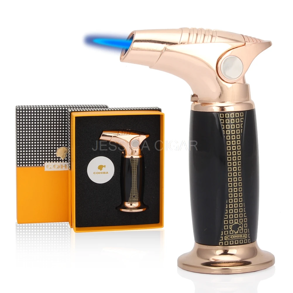COHIBA металлический пистолет зажигалка для сигар 1 струйный фонарь сигарет