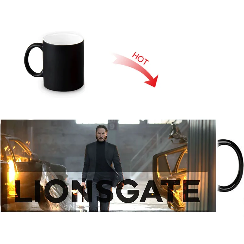 Термочувствительная кружка John Wick для холодной и горячей воды меняющая цвет