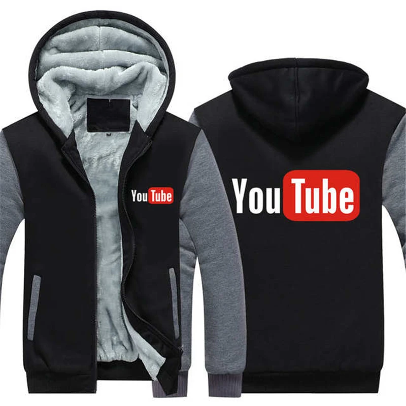 Прямая доставка зимняя куртка на Youtube бейсбольная унисекс шерстяная подкладка