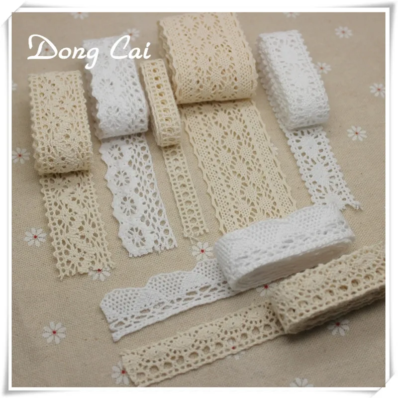3 ярда/Лот белый пояс хлопковая кружевная лента Бежевая Одежда декоративная