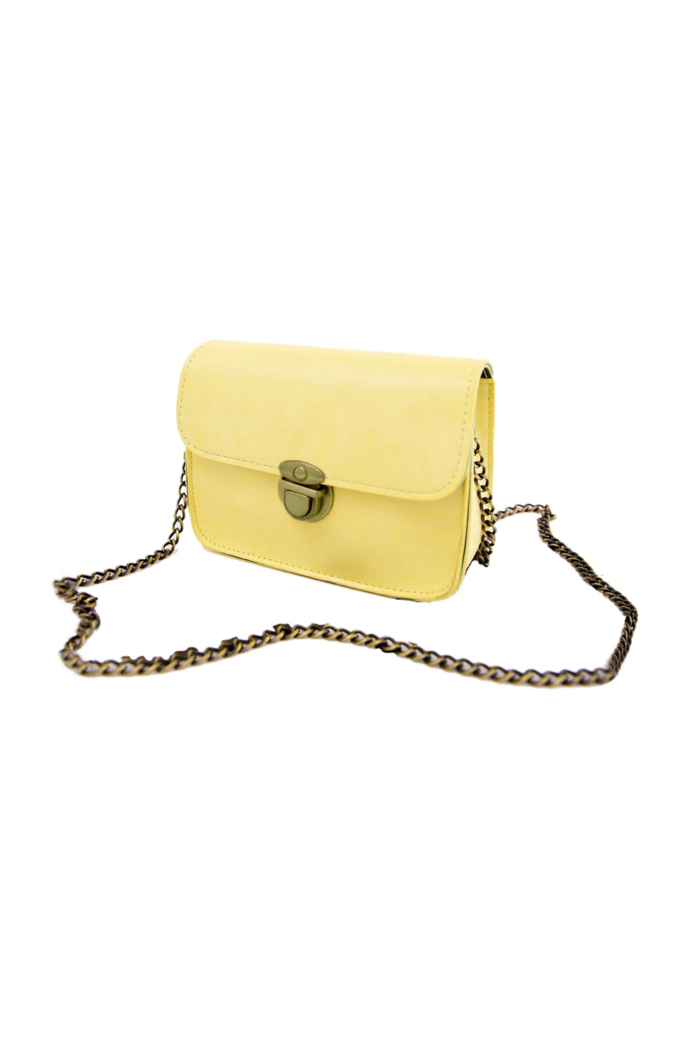 New Fashion Women Messenger bags Chain Shoulder Bag PU Leather Candy Color Crossbody Mini - yellow | Багаж и сумки