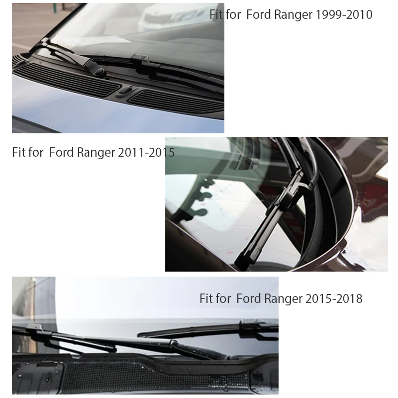 2pcs Car Styling Soft Rubber Front Wiper Blades Arm Kit For Ford Ranger T5 T6 T7 MK1 MK2 MK3 Windshield Original Accessories | Автомобили