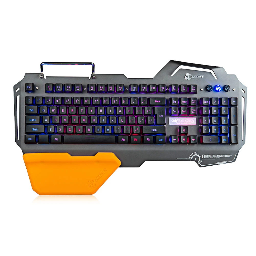 7pin PK820 104 ключи Gaming мембранная клавиатура с RGB Подсветка телефона держатель для Linux