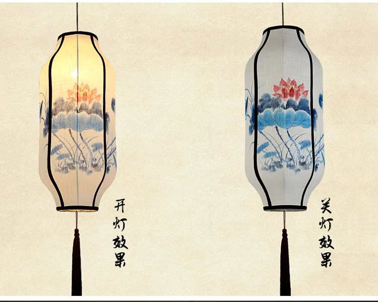 Тканевые фонарики в китайском стиле подвесные светильники для креативной