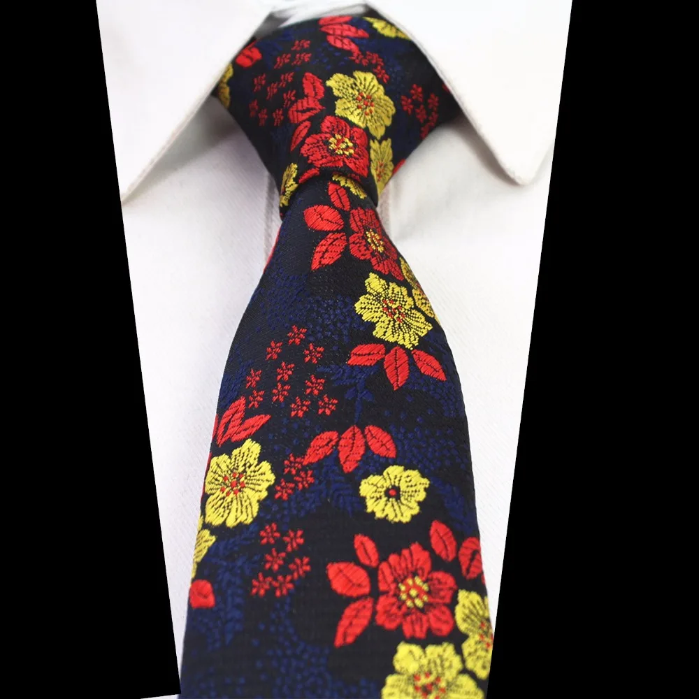 GUSLESON 2017 Новый дизайн мужской галстук с цветочным рисунком Шелковый качественный