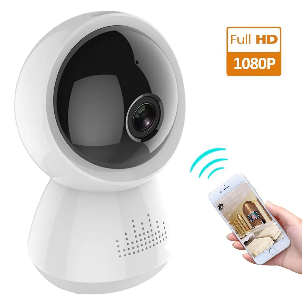 

IP-камера Kruiqi 1080P Беспроводная для домашней системы безопасности, IP-камера, камера видеонаблюдения с Wi-Fi, камера видеонаблюдения с ночным вид...