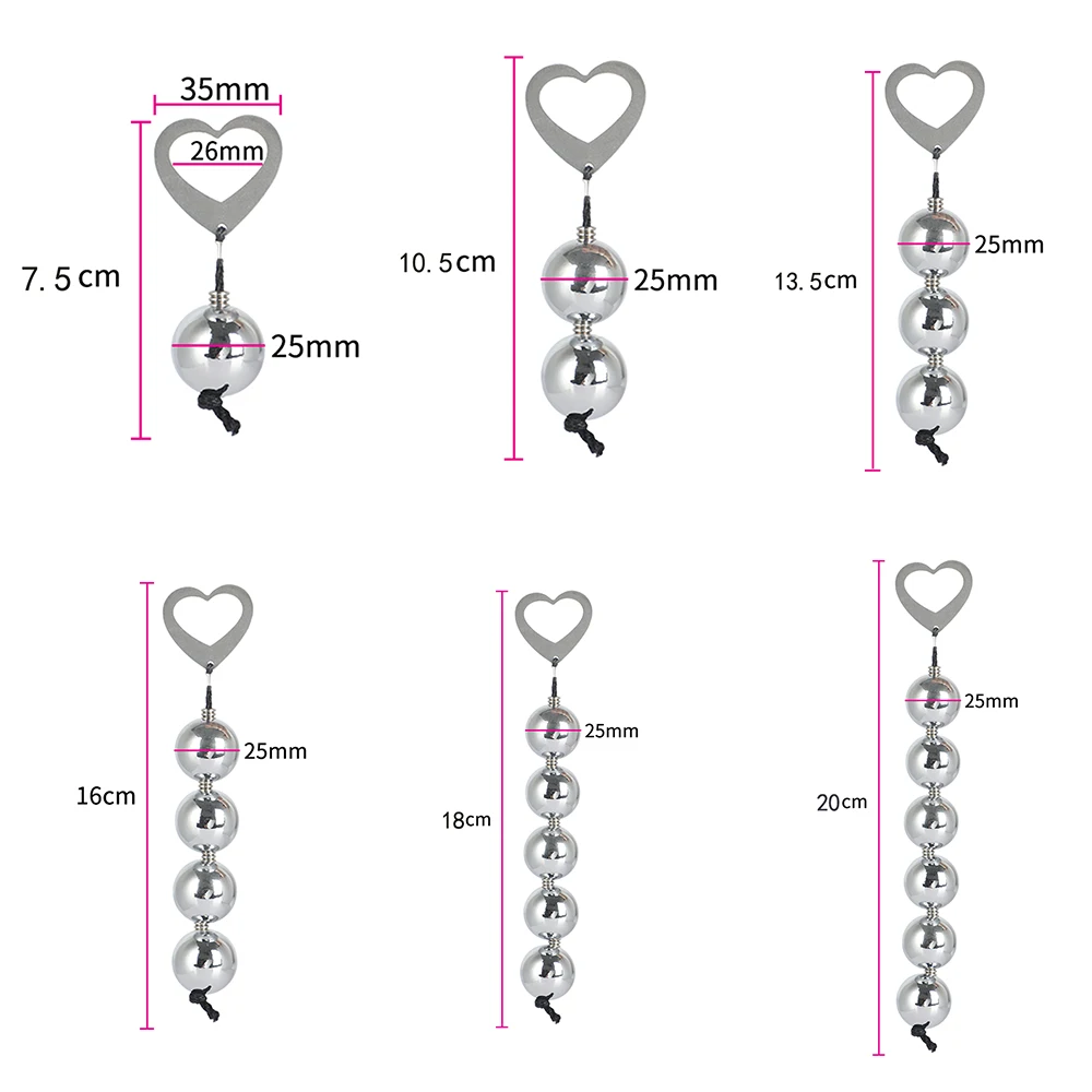 Stainless Steel Anal Beads Butt Plug Dilatador Sex Toy For Unisex Ball Expander Vibrant Vaginal Dilator | Красота и здоровье