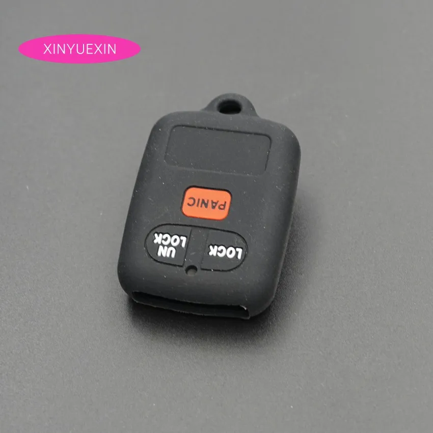 Xinyuexin силиконовый чехол для автомобильного ключа FOB Toyota Corolla EX Vios BYD F3 3 кнопки