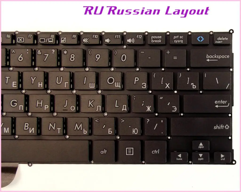 Русская клавиатура для ASUS VivoBook Q200 Q200E S200 S200E X201 X201E X202 X202E X201L2117E ноутбук без рамы |