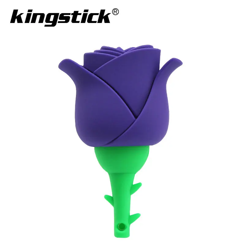 purple Креативный 5 цветов, красивый цветочный флеш-накопитель, красная роза, usb флеш-накопитель, флешка, 4 ГБ, 8 ГБ, 16 ГБ, 32 ГБ, 64 ГБ, подарок для влюбленных девушек - Цвет: purple
