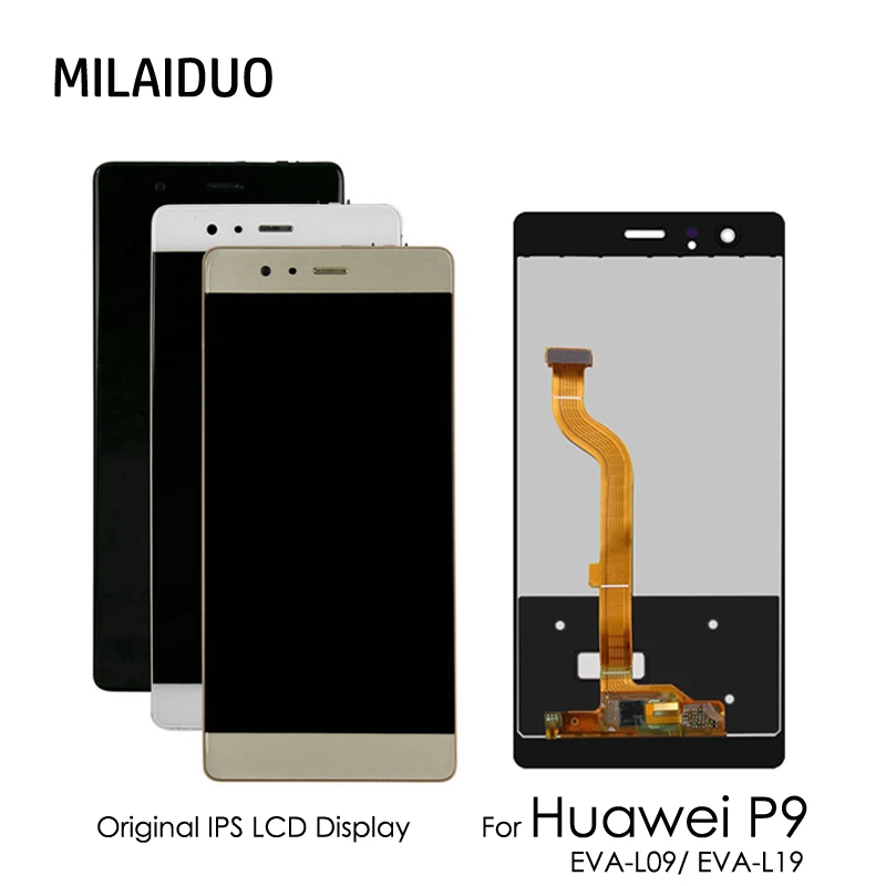ЖК дисплей для Huawei P9 EVA L09 L19 LCD 4G LTE IPS кодирующий преобразователь сенсорного экрана