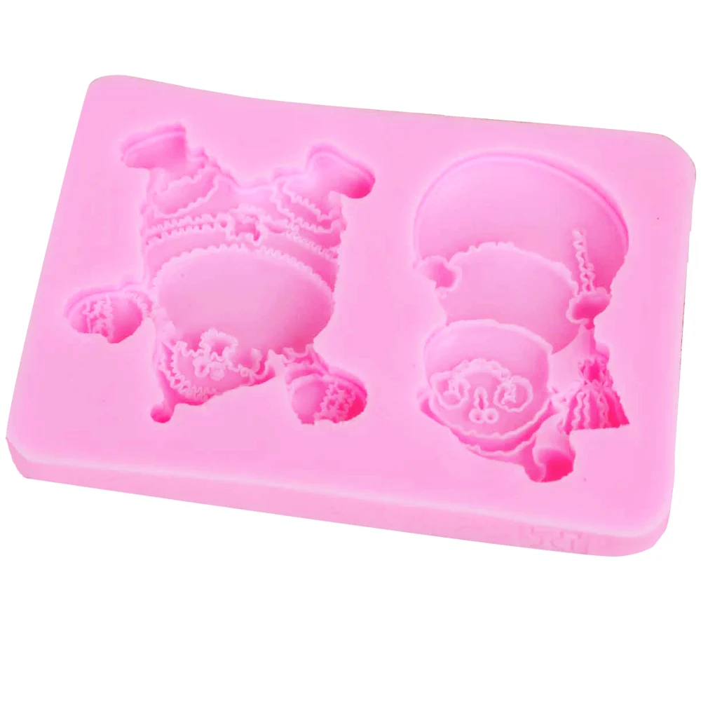 1 шт. силиконовая форма для мастики в виде снеговика Санта Клауса|chocolate mould|silicone mold