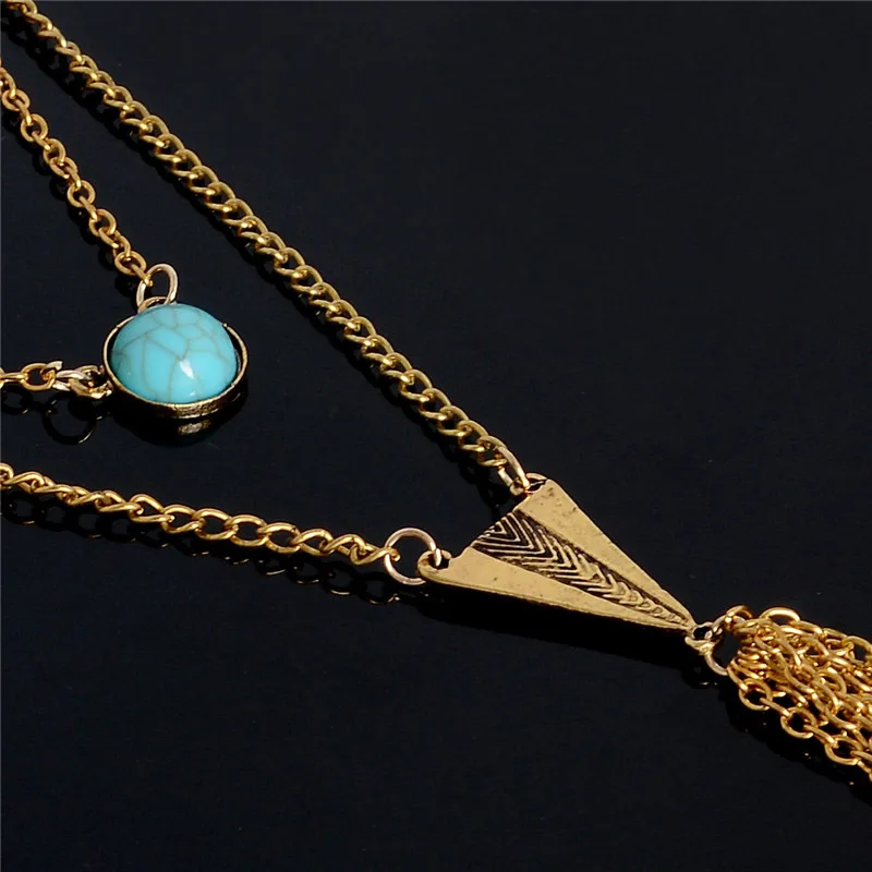 H: HYDE Collier Femme, многослойное ожерелье на цепочке, колье Colares Boho, винтажное массивное ожерелье, богемное ювелирное изделие для женщин