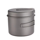 Набор посуды TOAKS 1600 мл, сверхлегкая титановая кастрюля, сковорода, титановая чаша, для пикника