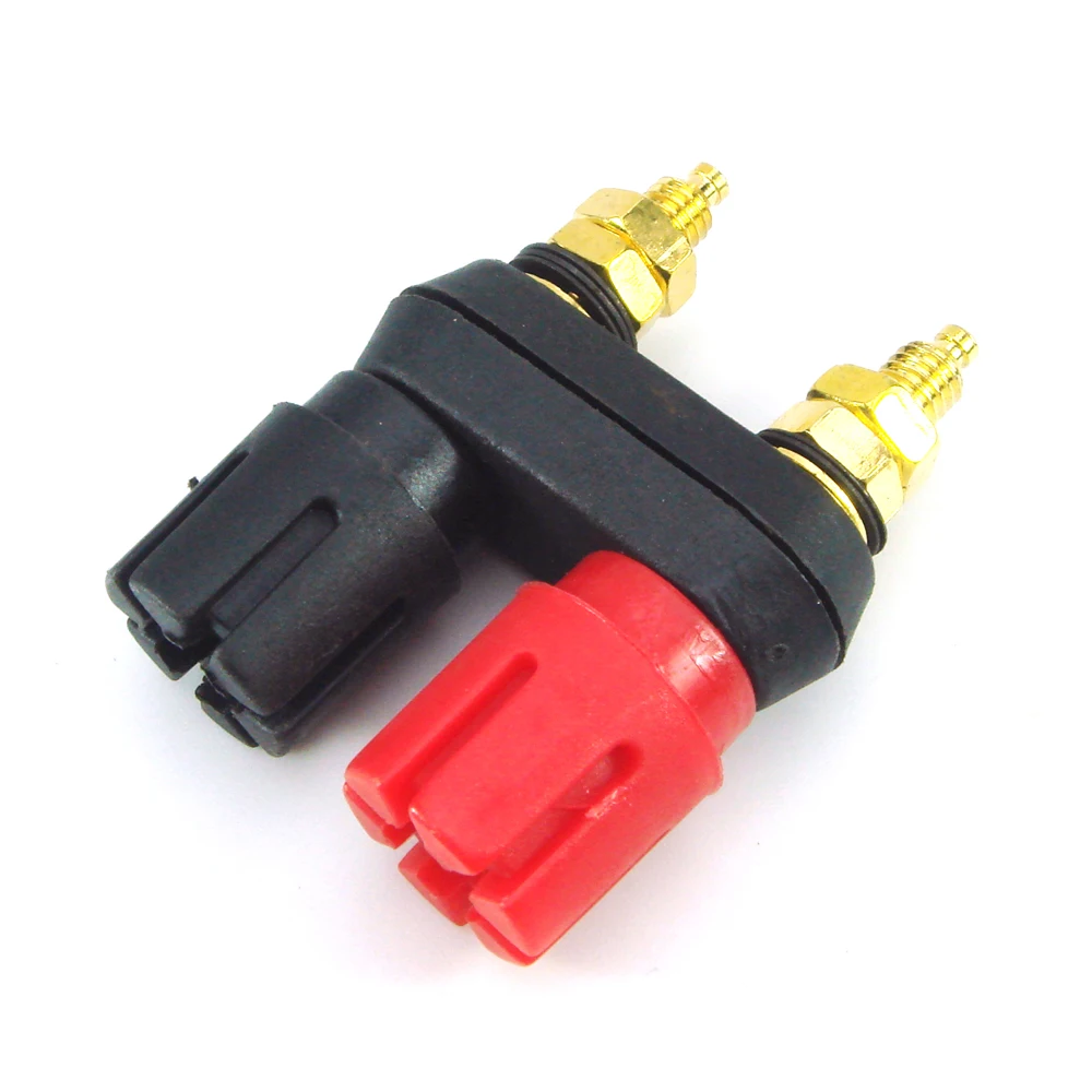 1 шт./лот красная и черная позолоченная клемма из чистой меди с двойным выходом 4