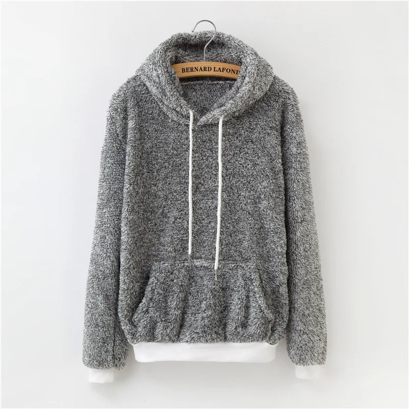 Зимний фланелевый свитер Повседневный пуловер в стиле Харадзюку с карманами |