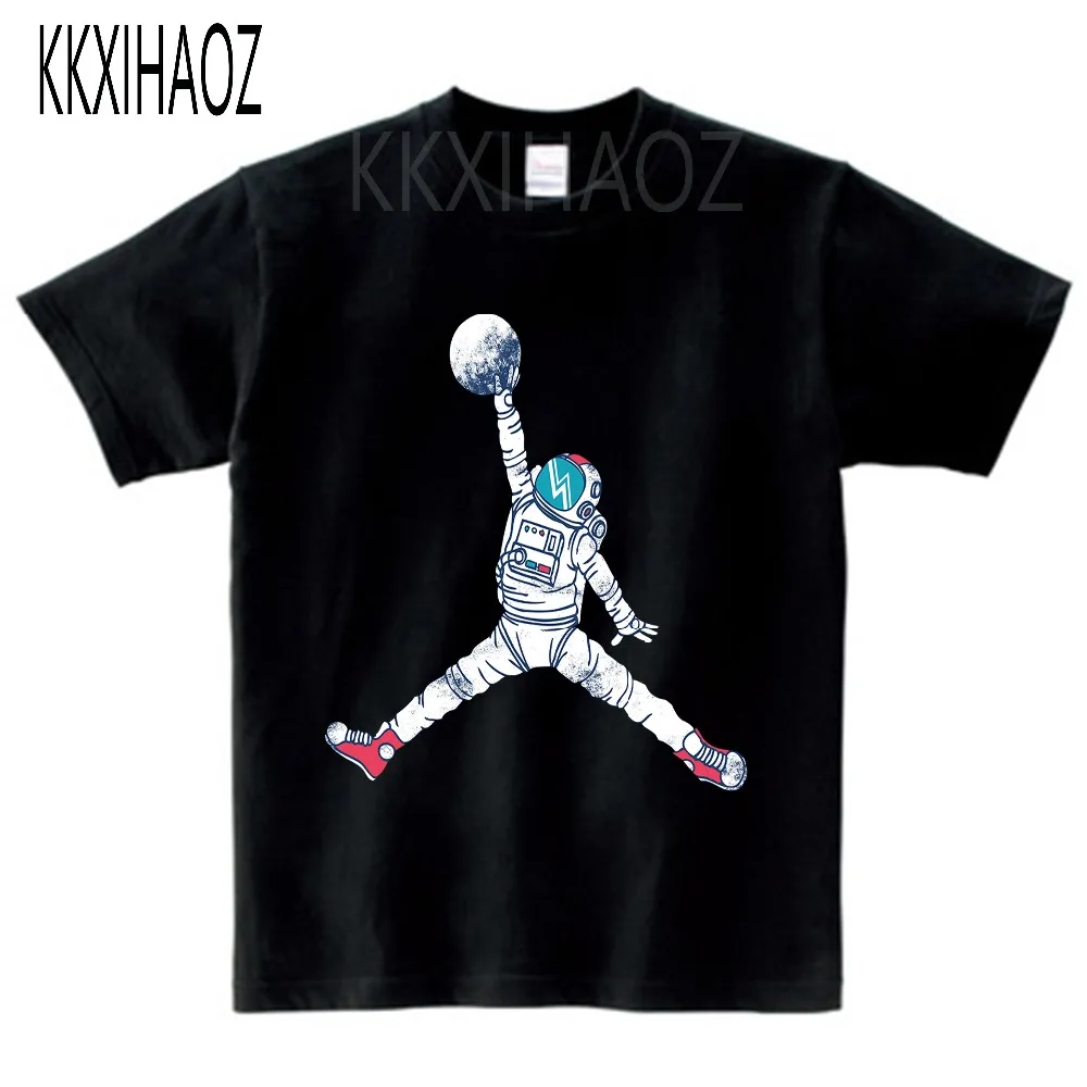 Детская одежда детские футболки топы с космическим принтом для маленьких