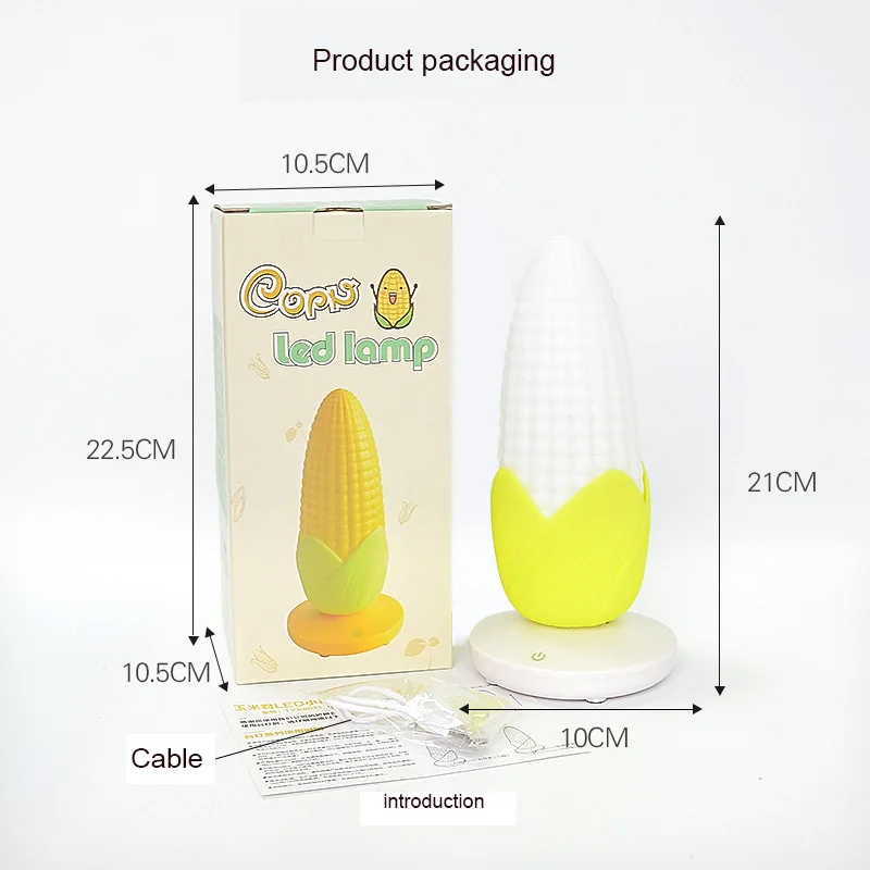 Кукуруза Ночник Новинка ЕС вилка прикроватная атмосферная лампа ночные