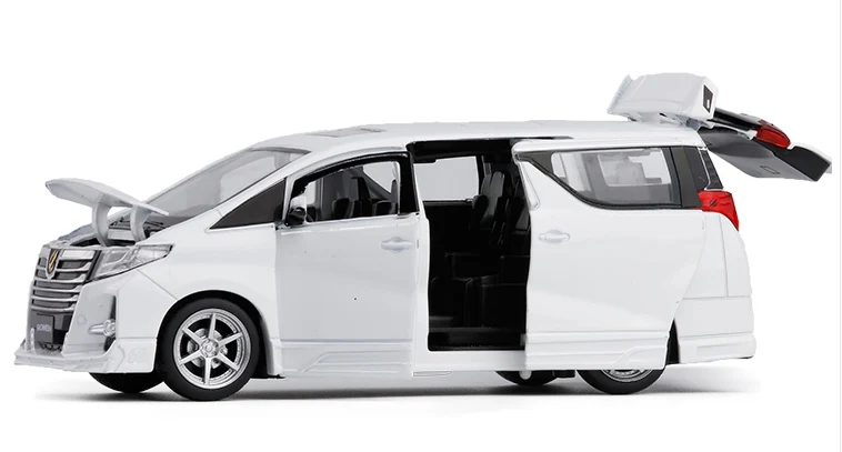 Высокая симитация 1:32 Alphard MPV модель из сплава Вытяните назад Модель автомобиля с 4 открыть дверь звуковой светильник детские игрушки