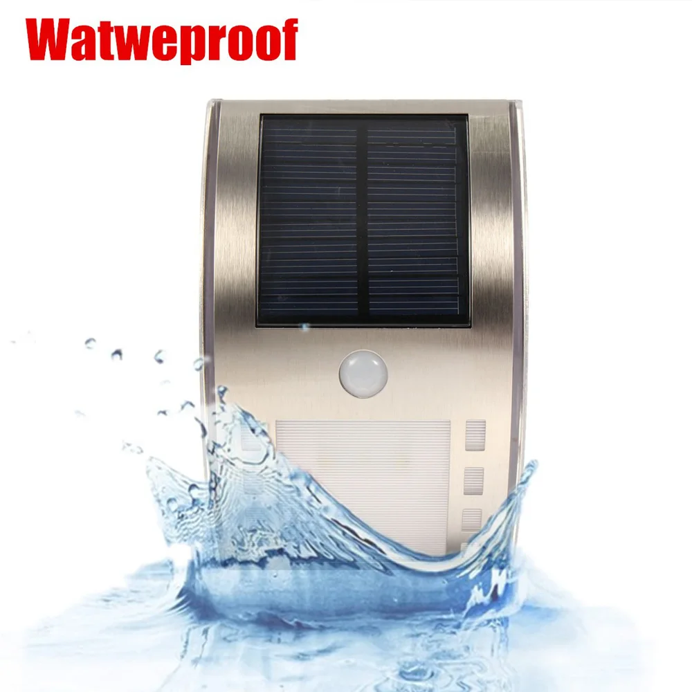 Водонепроницаемый солнечной энергии 3 светодиодный светильник PIR датчик