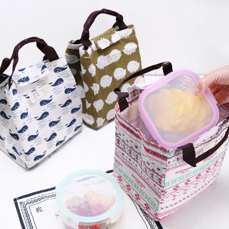 Portable Cute Cartoon Patterns Waterproof Insulation Thickening Hand Lunch Bag Ice For Picnic | Багаж и сумки