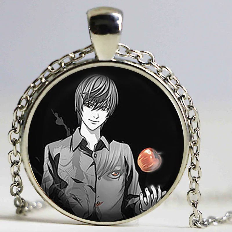 Стеклянный кабошон из аниме Death Note сделай сам кулон ручной работы модные