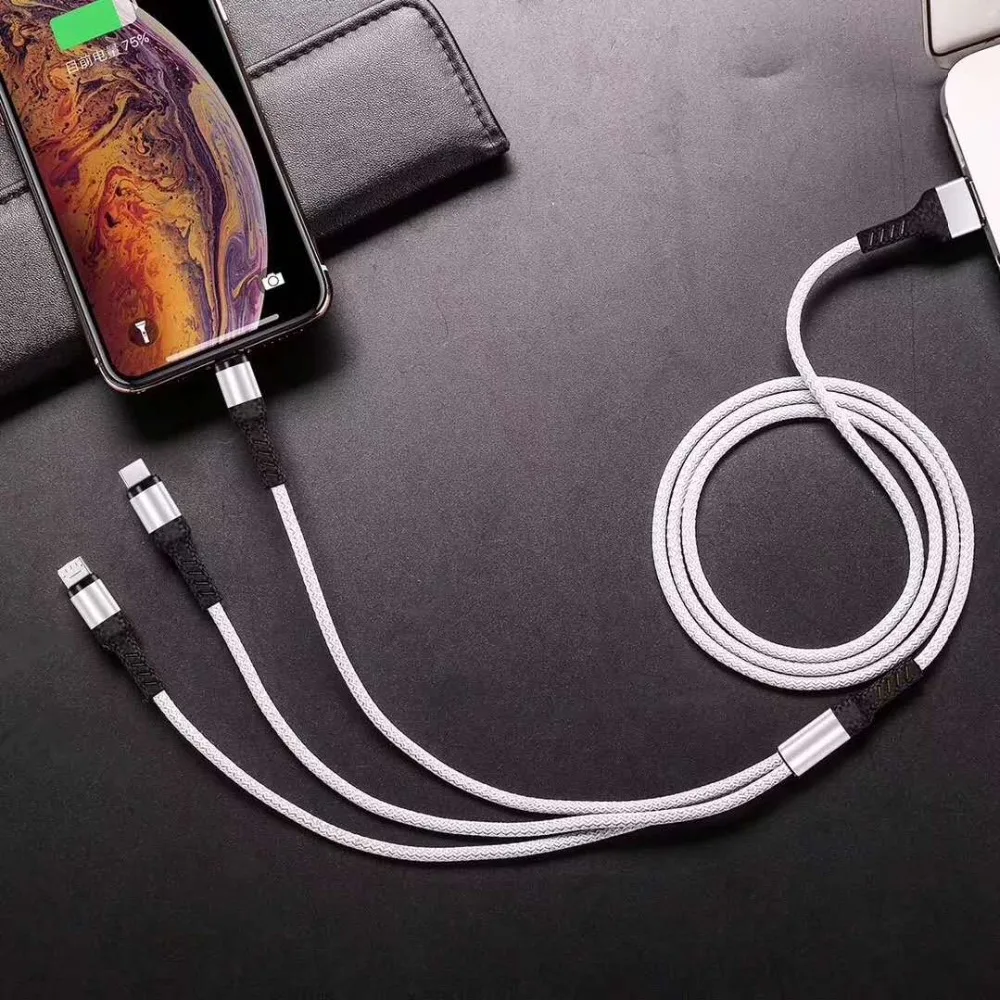 3 в 1 Micro usb type C кабель для зарядного устройства Мульти Usb порт несколько Usb кабель для зарядки Usbc кабели для мобильных телефонов для samsung