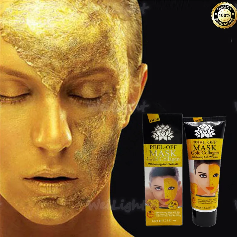 Роскошная спа-маска для лица 24K Золотая коллагеновая пудра Антивозрастная против