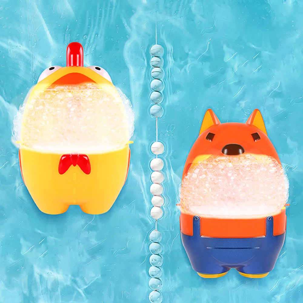 Bubble Machine Chick & foxs детская игрушка для ванны Maker ванна купания мыльница игрушки