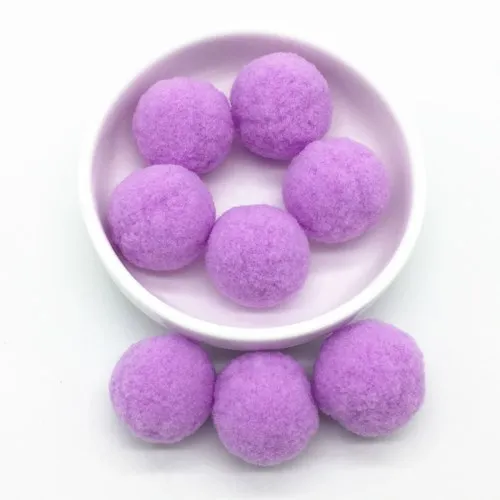 30mm 26Light purple Розовый фиолетовый белый помпон меховые шары DIY мягкие помпоны ремесленные помпоны Свадебные украшения клей на ткани аксессуары 8 мм до 30 мм 20 г - Цвет: 30mm 26Light purple
