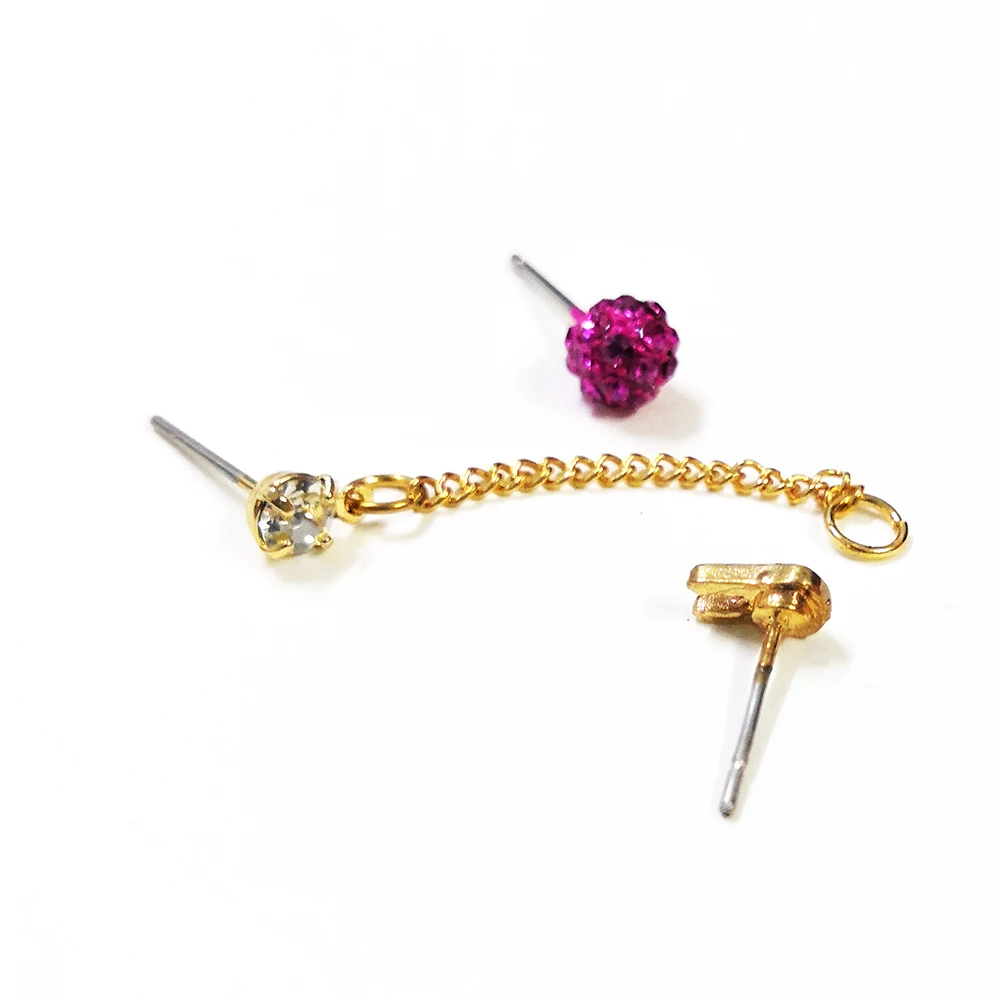 Женские стразы серьги-гвоздики в форме кроликов 3 шт./компл.